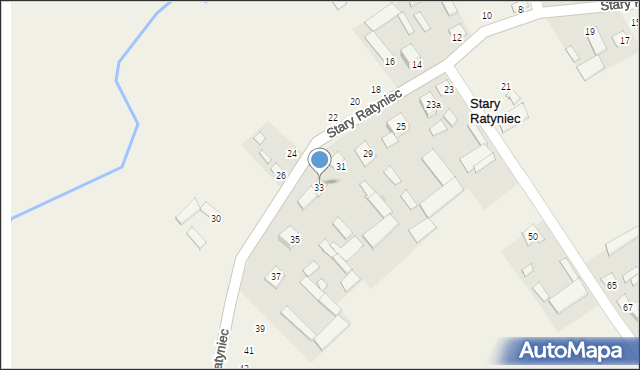 Stary Ratyniec, Stary Ratyniec, 33a, mapa Stary Ratyniec