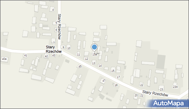 Stary Rzechów, Stary Rzechów, 13a, mapa Stary Rzechów