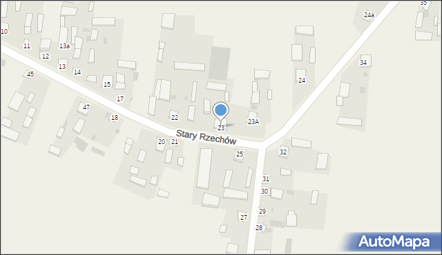 Stary Rzechów, Stary Rzechów, 23, mapa Stary Rzechów