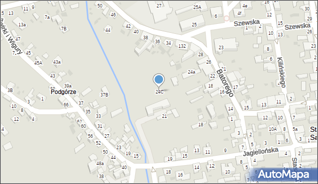 Stary Sącz, Stefana Batorego, 24C, mapa Stary Sącz
