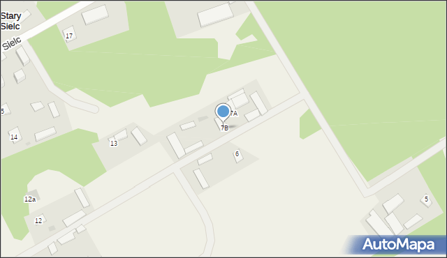 Stary Sielc, Stary Sielc, 7B, mapa Stary Sielc