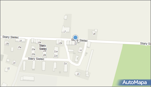 Stary Sielec, Stary Sielec, 12, mapa Stary Sielec