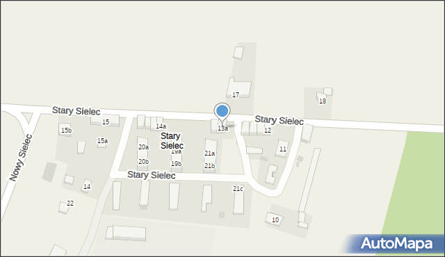 Stary Sielec, Stary Sielec, 13a, mapa Stary Sielec