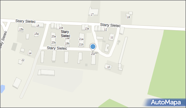Stary Sielec, Stary Sielec, 21c, mapa Stary Sielec