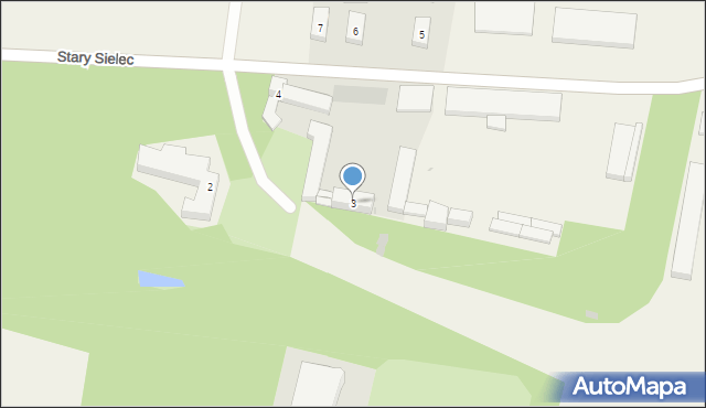 Stary Sielec, Stary Sielec, 3, mapa Stary Sielec