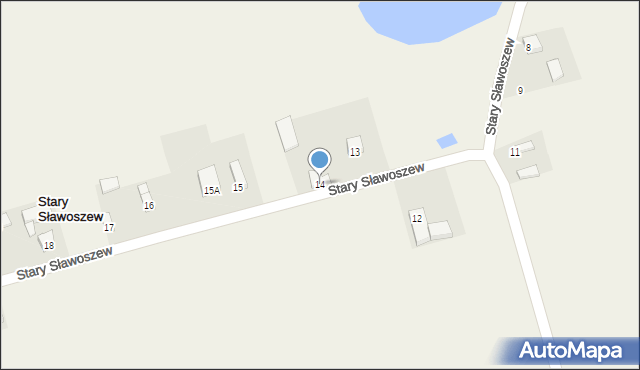 Stary Sławoszew, Stary Sławoszew, 14, mapa Stary Sławoszew