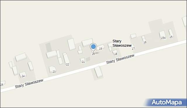 Stary Sławoszew, Stary Sławoszew, 20, mapa Stary Sławoszew