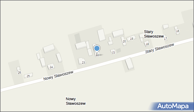 Stary Sławoszew, Stary Sławoszew, 22, mapa Stary Sławoszew