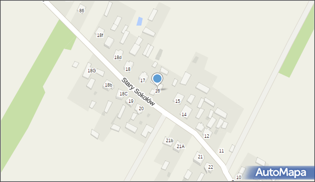 Stary Sokołów, Stary Sokołów, 16, mapa Stary Sokołów