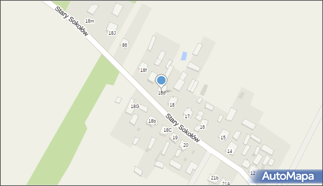 Stary Sokołów, Stary Sokołów, 18d, mapa Stary Sokołów