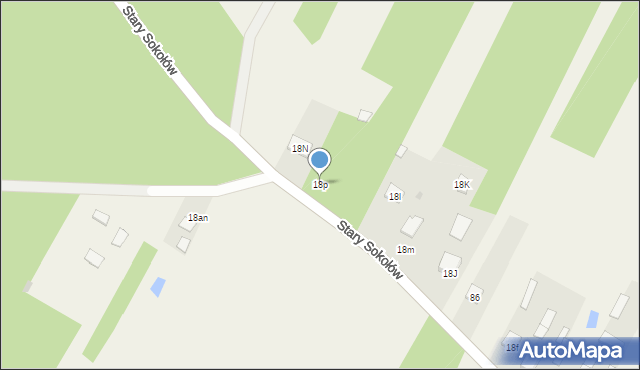 Stary Sokołów, Stary Sokołów, 18p, mapa Stary Sokołów
