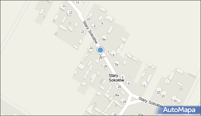 Stary Sokołów, Stary Sokołów, 25, mapa Stary Sokołów