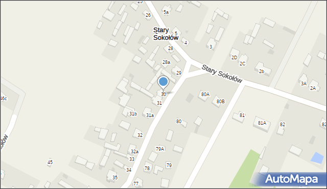 Stary Sokołów, Stary Sokołów, 30, mapa Stary Sokołów