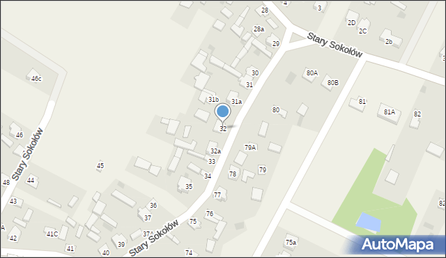 Stary Sokołów, Stary Sokołów, 32, mapa Stary Sokołów