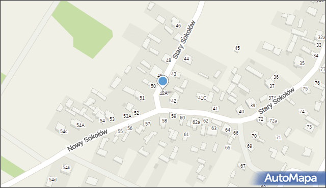 Stary Sokołów, Stary Sokołów, 42A, mapa Stary Sokołów