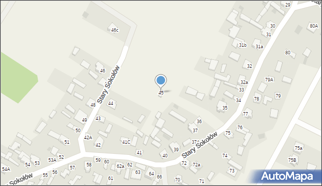 Stary Sokołów, Stary Sokołów, 45, mapa Stary Sokołów