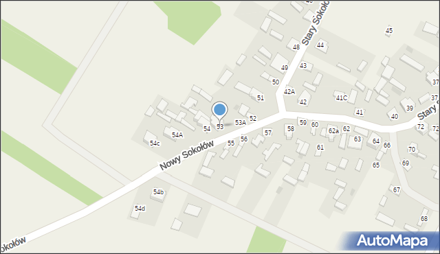 Stary Sokołów, Stary Sokołów, 53, mapa Stary Sokołów