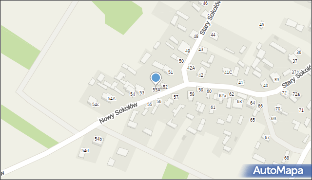 Stary Sokołów, Stary Sokołów, 53A, mapa Stary Sokołów
