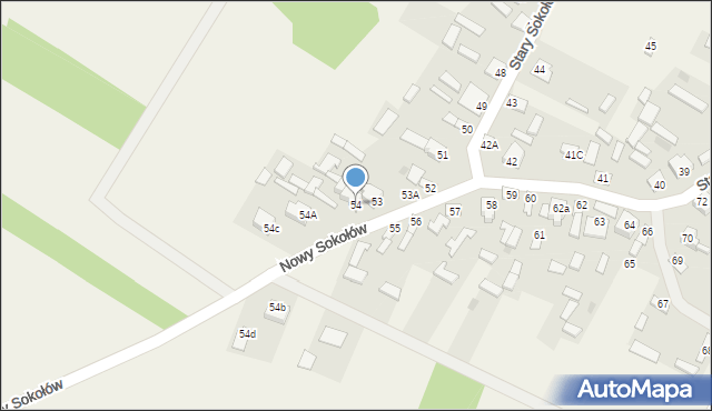 Stary Sokołów, Stary Sokołów, 54, mapa Stary Sokołów