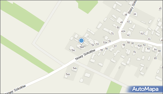Stary Sokołów, Stary Sokołów, 54A, mapa Stary Sokołów