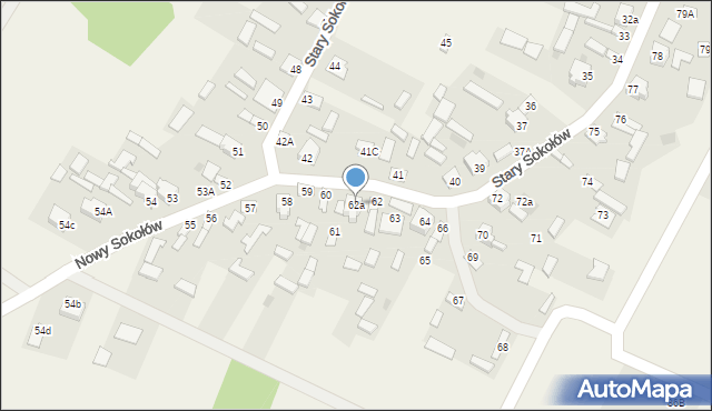 Stary Sokołów, Stary Sokołów, 62a, mapa Stary Sokołów