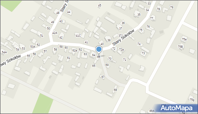 Stary Sokołów, Stary Sokołów, 66, mapa Stary Sokołów