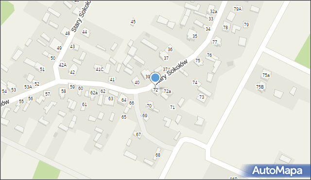 Stary Sokołów, Stary Sokołów, 72, mapa Stary Sokołów