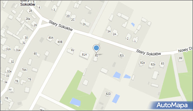 Stary Sokołów, Stary Sokołów, 82, mapa Stary Sokołów