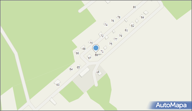 Stary Strachocin, Stary Strachocin, 69, mapa Stary Strachocin