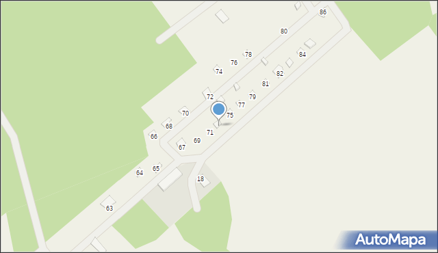 Stary Strachocin, Stary Strachocin, 73, mapa Stary Strachocin