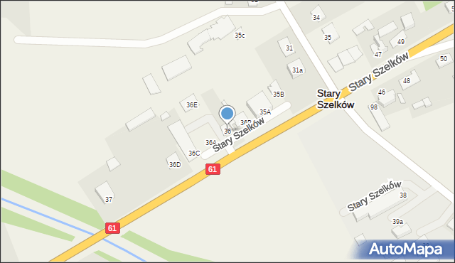 Stary Szelków, Stary Szelków, 36, mapa Stary Szelków