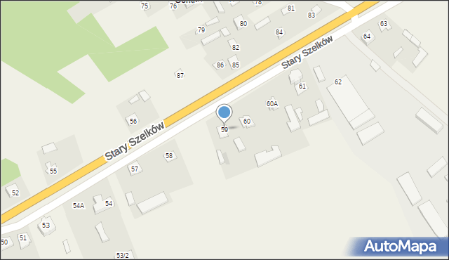 Stary Szelków, Stary Szelków, 59, mapa Stary Szelków