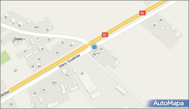 Stary Szelków, Stary Szelków, 64, mapa Stary Szelków