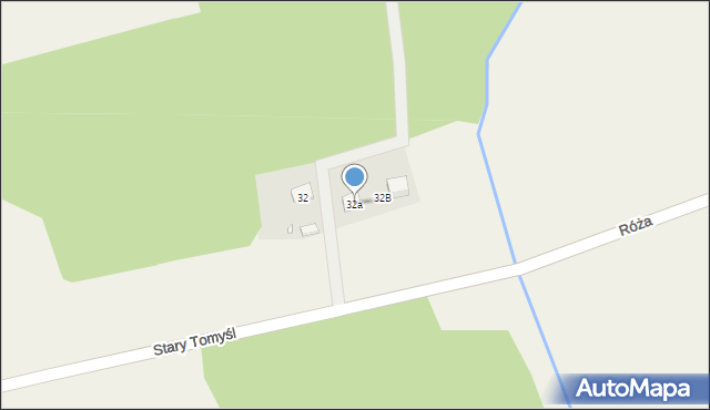 Stary Tomyśl, Stary Tomyśl, 32a, mapa Stary Tomyśl