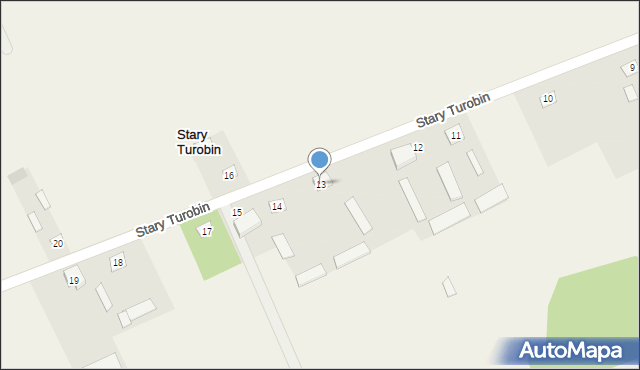 Stary Turobin, Stary Turobin, 13, mapa Stary Turobin