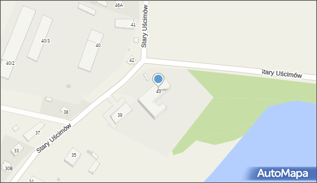 Stary Uścimów, Stary Uścimów, 43, mapa Stary Uścimów