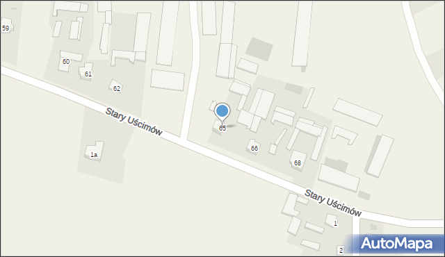 Stary Uścimów, Stary Uścimów, 65, mapa Stary Uścimów