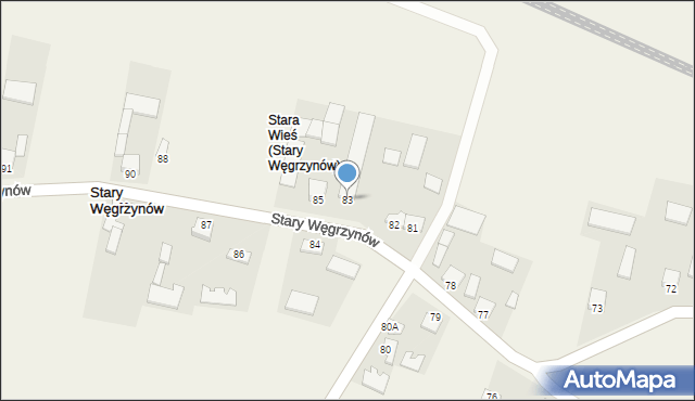 Stary Węgrzynów, Stary Węgrzynów, 83, mapa Stary Węgrzynów