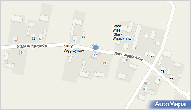 Stary Węgrzynów, Stary Węgrzynów, 87, mapa Stary Węgrzynów