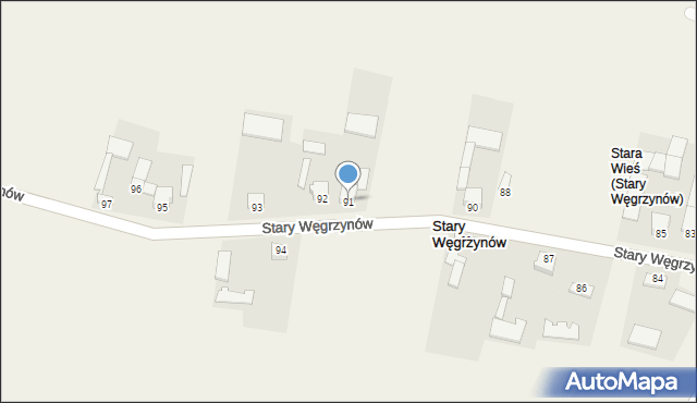 Stary Węgrzynów, Stary Węgrzynów, 91, mapa Stary Węgrzynów