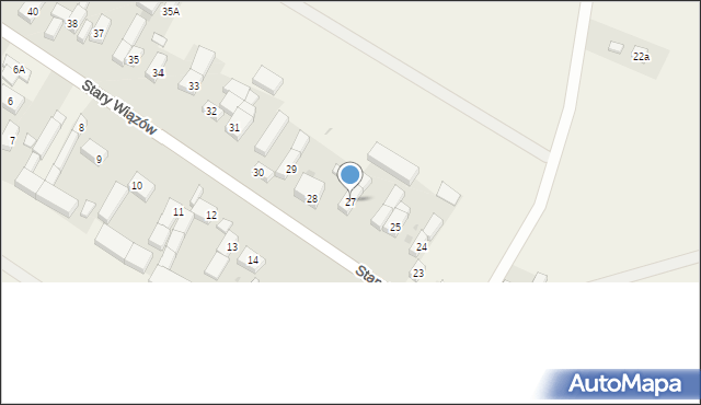 Stary Wiązów, Stary Wiązów, 27, mapa Stary Wiązów