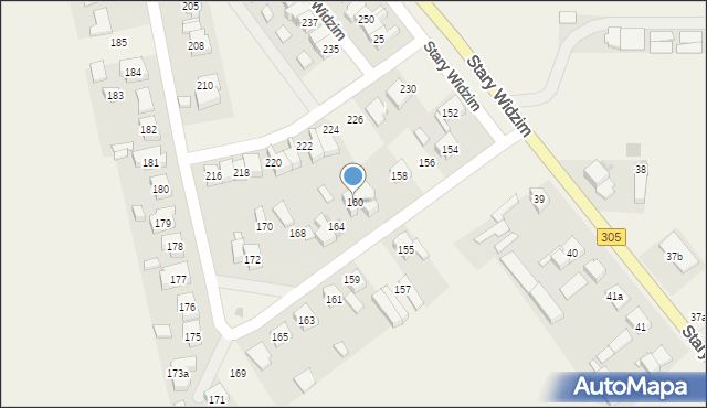 Stary Widzim, Stary Widzim, 160, mapa Stary Widzim