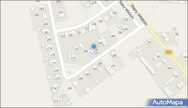 Stary Widzim, Stary Widzim, 166, mapa Stary Widzim