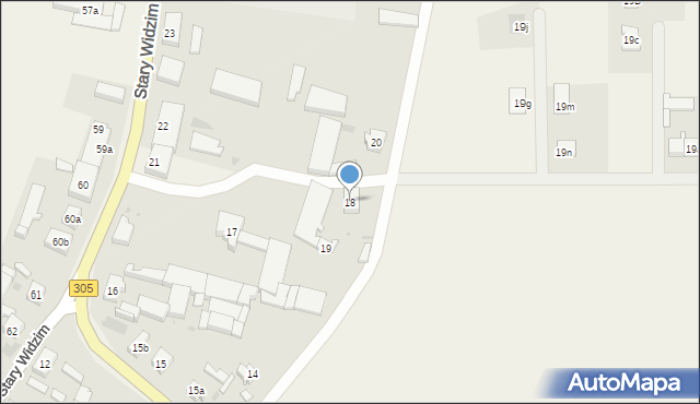 Stary Widzim, Stary Widzim, 18, mapa Stary Widzim
