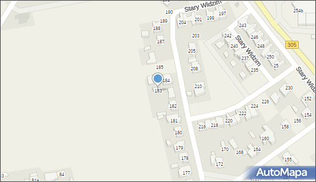 Stary Widzim, Stary Widzim, 183, mapa Stary Widzim