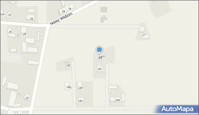 Stary Widzim, Stary Widzim, 19B, mapa Stary Widzim
