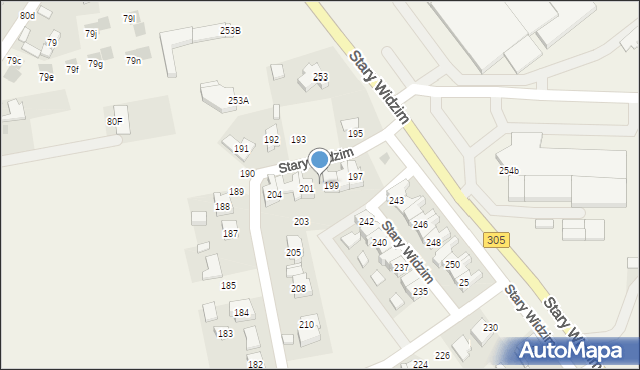 Stary Widzim, Stary Widzim, 200, mapa Stary Widzim