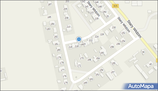 Stary Widzim, Stary Widzim, 219, mapa Stary Widzim