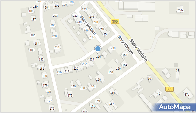 Stary Widzim, Stary Widzim, 226, mapa Stary Widzim