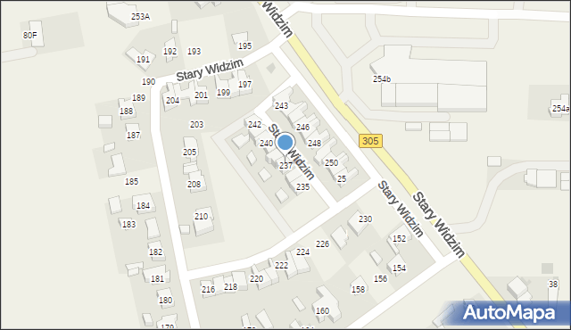 Stary Widzim, Stary Widzim, 237, mapa Stary Widzim